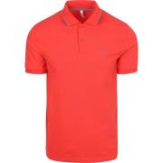 T-shirt Sun68 Poloshirt Small Stripe Collar Rood