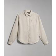 Overhemd Lange Mouw Napapijri G-CRETON NP0A4H1C-N90 BEIGE SILVER