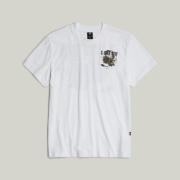 T-shirt G-Star Raw D24687-C372 HEADPHONES-110 WHITE