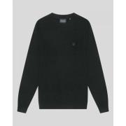 Trui Lyle &amp; Scott KN2124V TONAL LAMBSWOOL CREW-Z865 JET BLACK