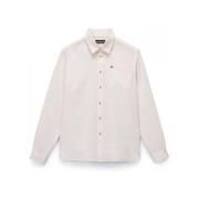 Overhemd Lange Mouw Napapijri G-LINEN LS NP0A4HQ2-N1A1 WHITE WHISPER
