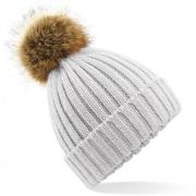 Muts Beechfield Bonnet pom pom fausse fourure épais femme