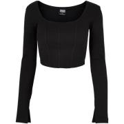 T-shirt Korte Mouw Urban Classics T-shirt crop manches longues corsage...