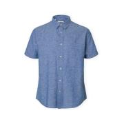 Overhemd Lange Mouw Selected Noos Reg-Sun Shirt - Medium Blue Denim