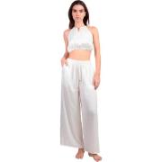 Setjes Admas Zomerse satijnen top en broek Satinee Beach