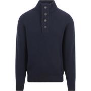 Sweater Barbour Trui Wol Patch Navy
