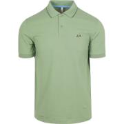 T-shirt Sun68 Poloshirt Small Stripe Collar Lichtgroen