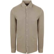 Overhemd Lange Mouw Suitable Piqué Overhemd Taupe