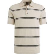 T-shirt Vanguard Knitted Poloshirt Streep Beige