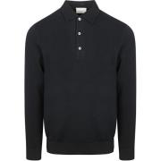 Sweater Profuomo Longsleeve Poloshirt Luxury Basic Navy