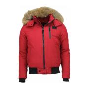 Parka Jas Enos Korte Winterjas Bontkraag