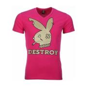 T-shirt Korte Mouw Local Fanatic Destroy Print