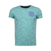 T-shirt Korte Mouw Bn8 Black Number Blader Motief Summer