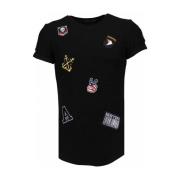 T-shirt Korte Mouw Justing Military Patches