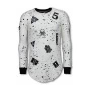 Sweater Justing Paint Drops Army Long Fit