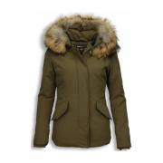 Parka Jas Beluomo Winterjassen Bontkraag Jas