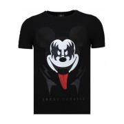 T-shirt Korte Mouw Local Fanatic Kiss My Mickey Rhinestone
