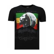 T-shirt Korte Mouw Local Fanatic Soul Rebel Bob Marley Rhinestone