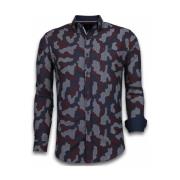 Overhemd Lange Mouw Tony Backer Blouse Dotted Camouflage Pattern