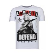 T-shirt Korte Mouw Local Fanatic Loyalty Marilyn Rhinestone