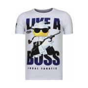 T-shirt Korte Mouw Local Fanatic Like A Boss Rhinestone