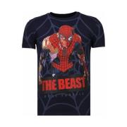 T-shirt Korte Mouw Local Fanatic The Beast Spider Rhinestone