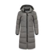 Parka Jas Matogla Lange Getailleerde Puffer Jas