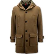 Parka Jas Enos Sportieve Lange Mantel Getailleerd