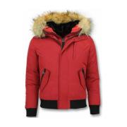 Parka Jas Enos Korte Winterjas Bontkraag