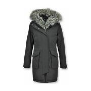 Parka Jas Gentile Bellini Lange Parka Jas Faux Bontkraag