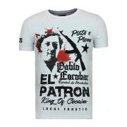 T-shirt Korte Mouw Local Fanatic El Patron Pablo Rhinestone