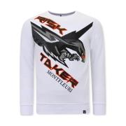 Sweater Tony Backer Print Eagle Head