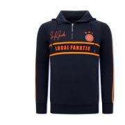 Sweater Local Fanatic Training Double Line Signed Oranje