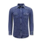 Overhemd Lange Mouw Lf Spijker Blouse Denim