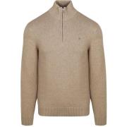 Sweater Gant Half Zip Pullover Beige
