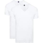 T-shirt Alan Red Dean V-Hals T-Shirt Wit (2Pack)