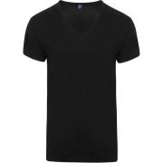 T-shirt Korte Mouw Alan Red V-Hals Dean T-Shirt (2Pack) Zwart