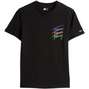 T-shirt Tommy Jeans 3 Colour Twisted Logo T-Shirt Black