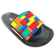 Teenslippers Nicoboco Playa niño lego negro