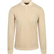 Polo Shirt Lange Mouw Marc O'Polo Longsleeve Poloshirt Beige
