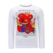 Sweater Tony Backer Print Monster Teddy Bear