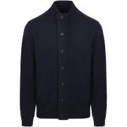 Sweater Barbour Cardigan Patch Navy