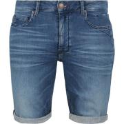 Broek No Excess Short Denim Stretch Stone