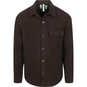 Sweater Profuomo Overshirt Moleskin Donkerbruin