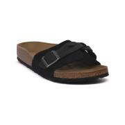 Slippers BIRKENSTOCK OITA BLACK LEA CALZ S