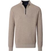 Sweater Casa Moda Halfzip Trui Structure Beige