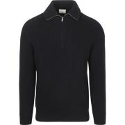 Sweater Profuomo Half Zip Pullover Wol Navy