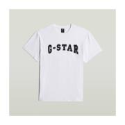 T-shirt Korte Mouw G-Star Raw D26840 C336 FELT LOGO R T