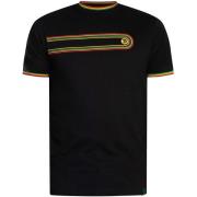 T-shirt Korte Mouw Trojan Retro Print Ringer T-shirt