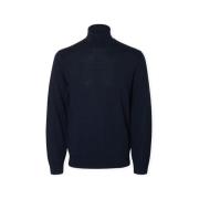 Trui Selected Noos Tray Roll Neck Knit- Navy Blazer